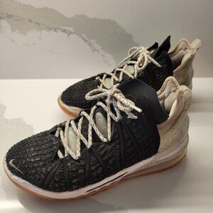 Size 8 - Nike LeBron 18 Black White Gum Basketball Sneakers Shoes